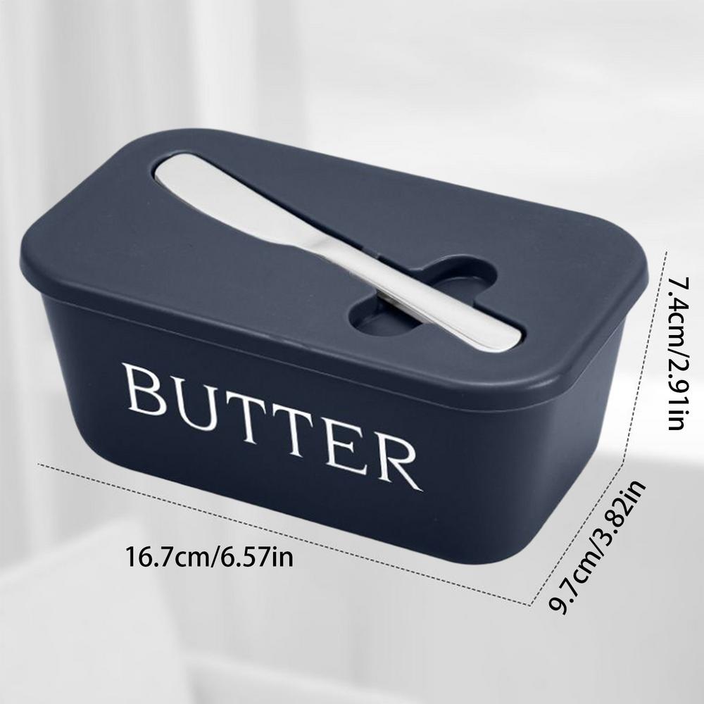 Plastic Butter Container Box Restaurant Sealed Storage Box Cheese Box With Knifes Lid Butter Slicer Butter Dish Tableware