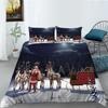 Christmas Series Quilt Cover Pillowcase Three-Piece Set Children'S Gift Digital Printing Polyester