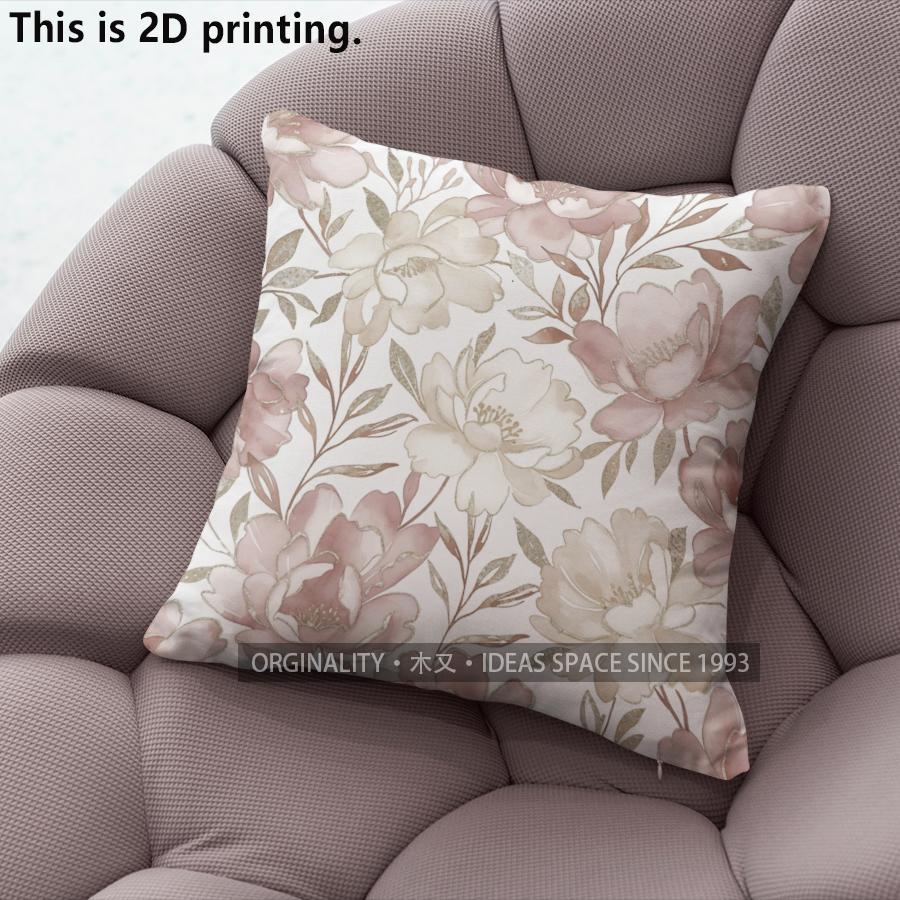 Pink Floral Pillow Covers Pattern Cushion Cover Suitable for Sofa Bedroom Car Pillow Cover