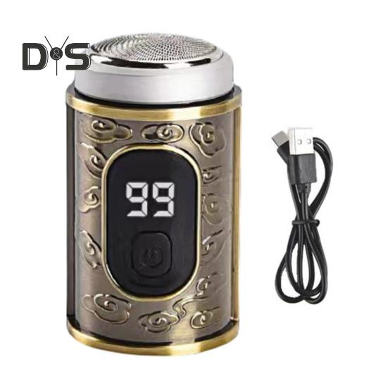 

Мини-металлическая электробритва с цифровым дисплеем, USB-перезаряжаемая, водонепроницаемая, для влажного и сухого бритья, портативная, для путешествий, бритва для мужчин, триммер для бороды, инструмент для удаления волос B