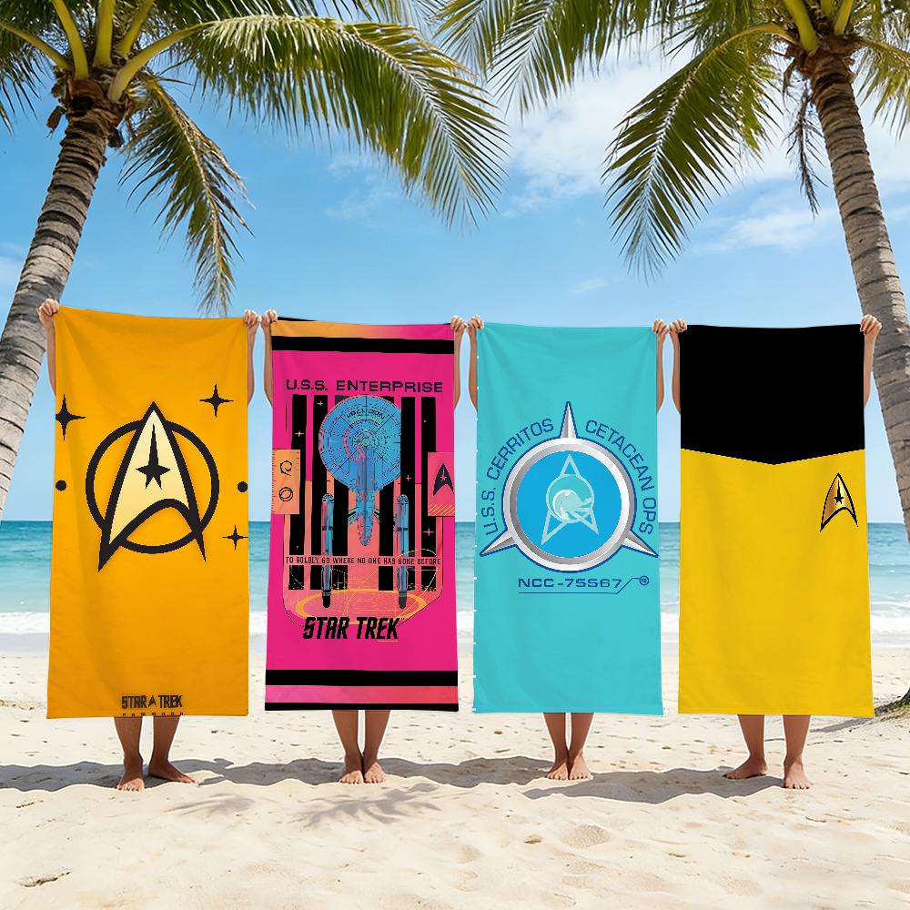 TV S-Star T-Trek Towel Beach Shower Bath Travel Lightweight Skin Friendly for Pool Camping Cruise Summer