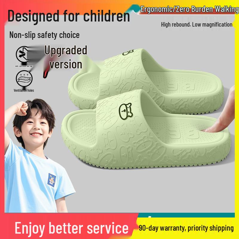 2025 New Style Boys' Summer Indoor Bathroom Slippers – Parent-Child Cool Slippers for Kids and Men