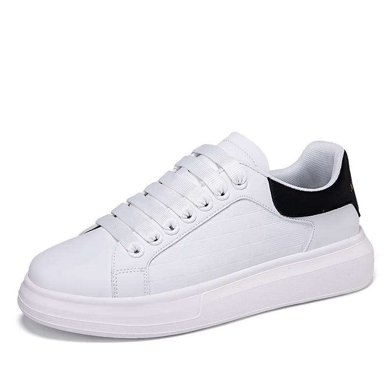 New Breathable Casual White Sneakers, Men's Thick-soled and Height-increasing Sports Shoes, Korean-style Trendy Sneakers
