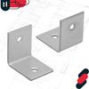 KOTARBAU® Carpenter's Angle Construction Connector Stainless Steel Galvanized 30 X 30 X 25 MM Set of 100 PCS
