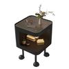 Nightstand 30x30x50cm Minimalist Modern Compact Bedside Table Corner Table with Open Compartment for Bedroom Living
