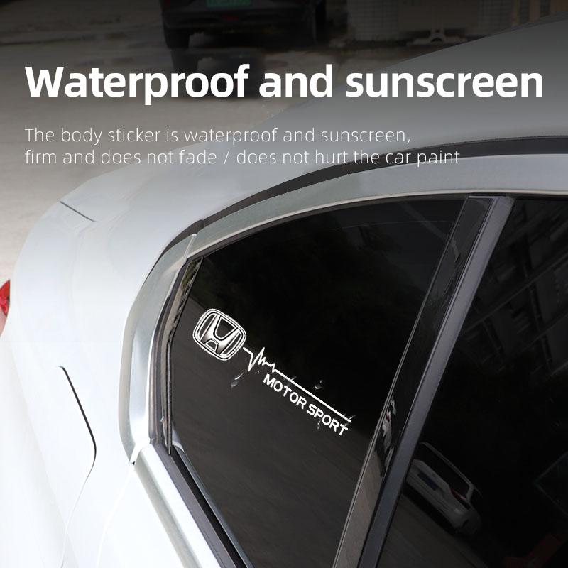ABO2  2Pcs Car Window Sticker Auto Glass Decoration Stickers For Honda Civic Accord Fit Jazz Pilot CRV Odyssey Passport City Shuttle