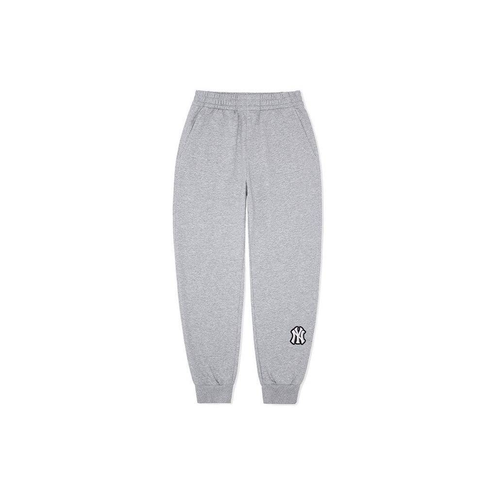 MLB New York Yankees Logo Label Solid Color Loose Fit Jogger Pants Unisex bottoms Light-Gray 3APTB0231-50MGS