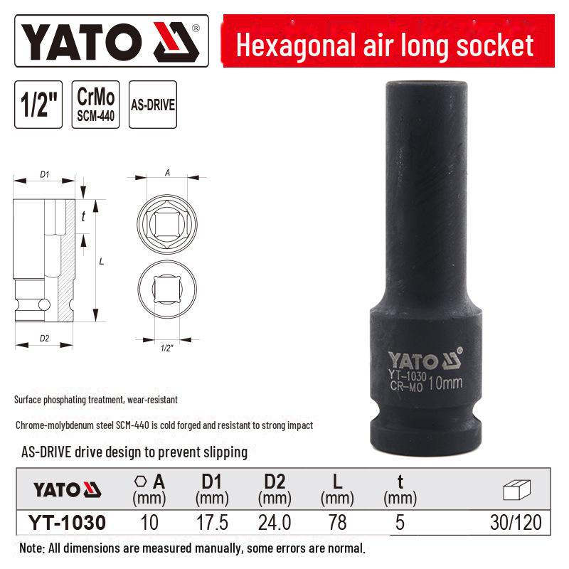 YATO Air Cannon 1/2'' Pneumatic Hex Socket Wrench