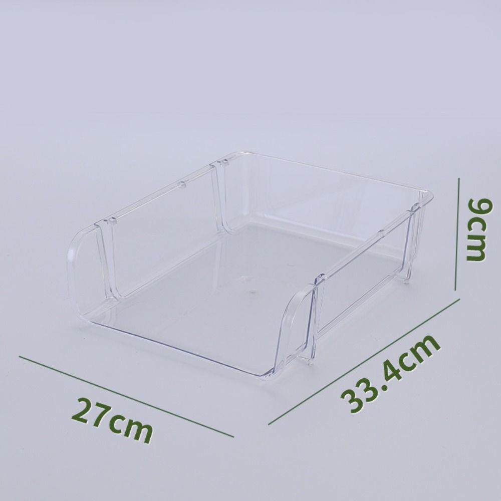 

INS Style A4 File Rack Minimalism Desktop Organizer Multifunctional File Storage Tray Newspaper 33.4x27x9cm прозорий