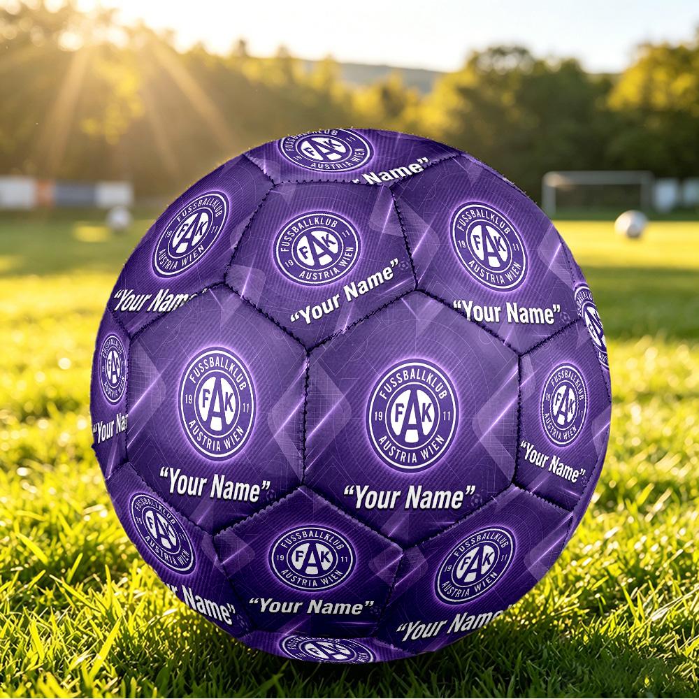 Personalized Size 5 Football Austria Wien FC Pattern Outdoor Game Sports Ball Gift