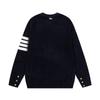 Autumn/Winter Thick V-neck Cardigan Four-Bar Knit Unisex Sweater Coat