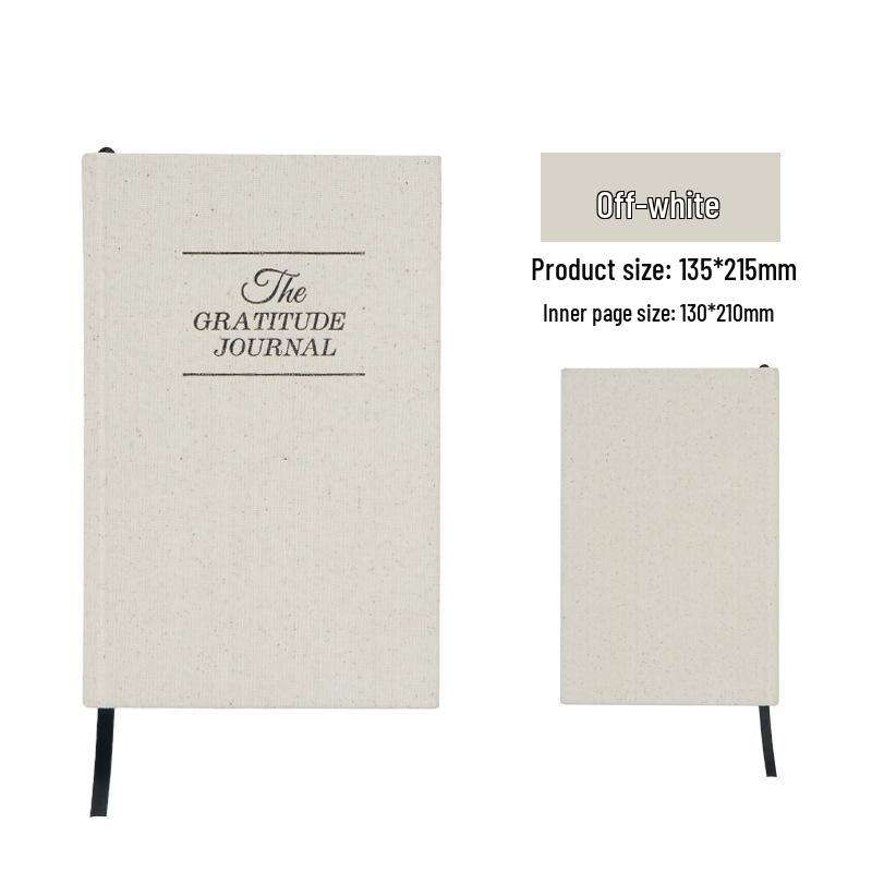 Linen Cover English Self-Care Gratitude Journal A5 Notebook
