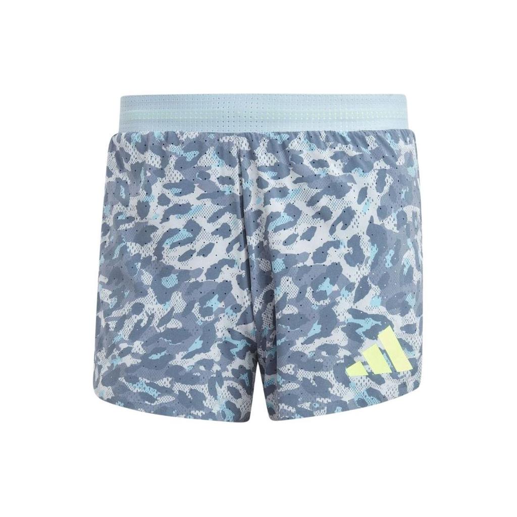 Adidas Logo Print Elastic Waist Straight Leg Sports Shorts Men Shorts Blue IT8860