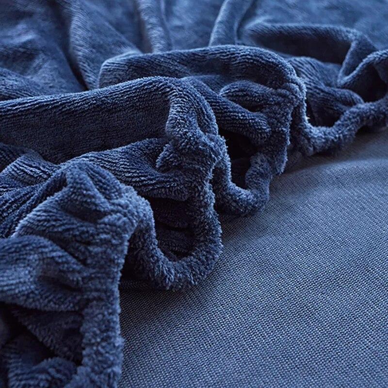 Super Soft Milk Fleece Fitted Sheet,Deluxe Microplush Non Pilling Sheets, Deep Pocket,Grey,No Pillowcase,Winter Warm