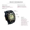 Relogio Retro Big Wide Genuine Leather Strap Watch Men Punk  Quartz Cuff Watch Wristwatches Bracelet Unusual Wrist Watch