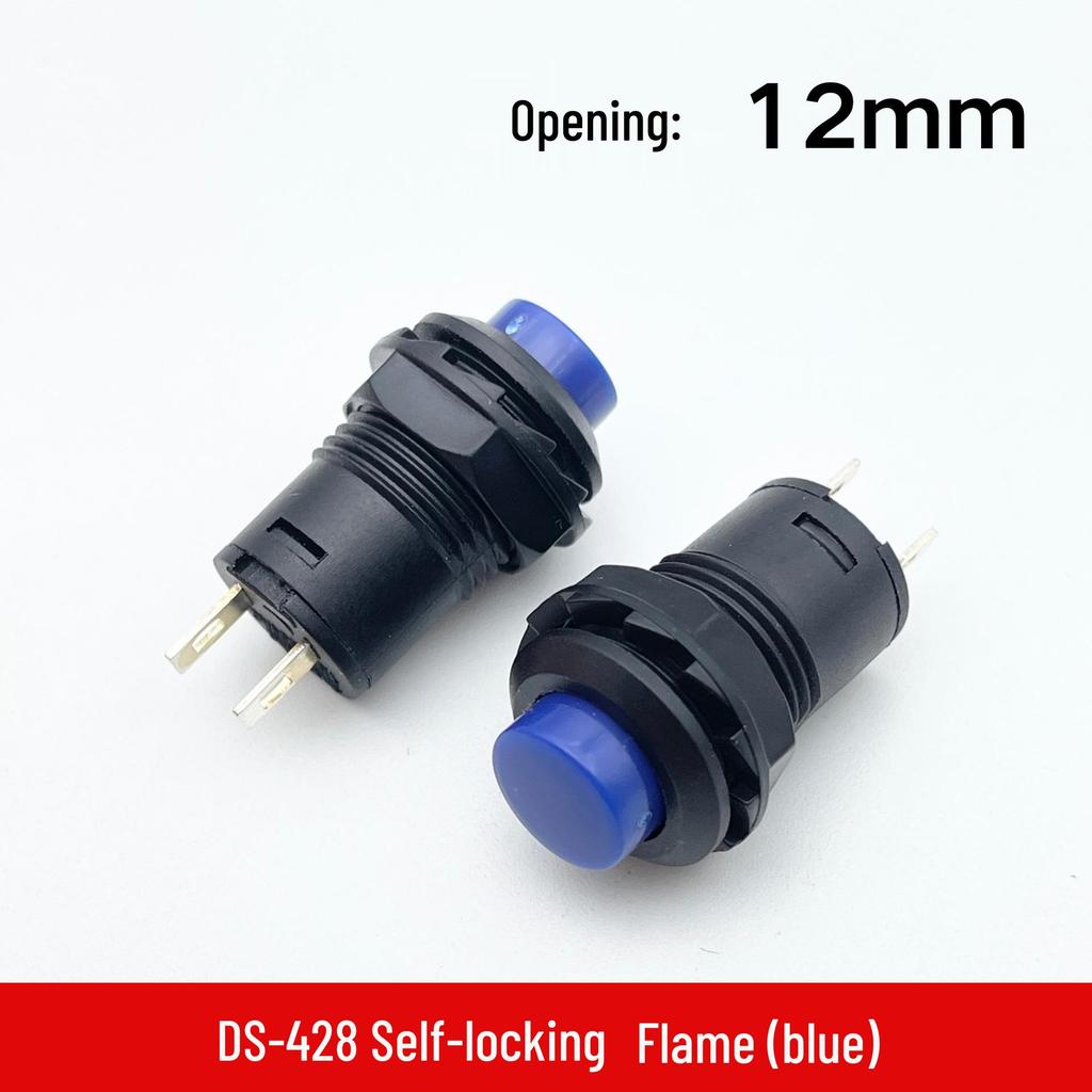 DS-428/427 12mm Round Button Switch: Self-locking, Non-locking, Self-resetting Momentary Power Switch