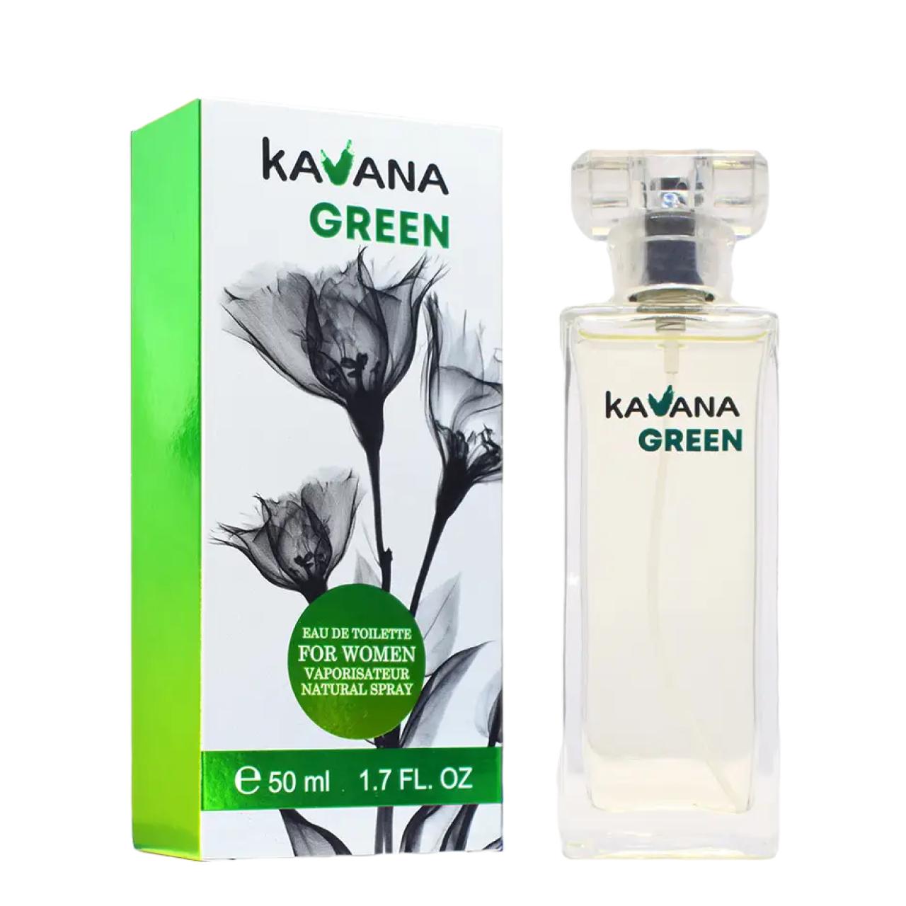 

Зелені парфуми для жінок 50 мл 1.7 FL.OZ. Туалетна вода Kavana 3 ml tester зелений