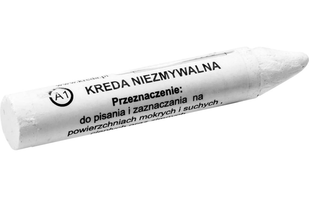 White, indelible technical chalk, type A1