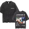Washed Vintage Junior H Sad Boyz Tour T Shirts Men Women Hip Hop Fashion Tshirt Mens Oversized Crewneck Short Sleeve Tshirts