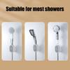 Adjustable Shower Head Holder Universal No Drill Shower Stand Shower Bracket 360° Wall-Mounted With Stick Bathroom Accessory Showerhead Bracket
