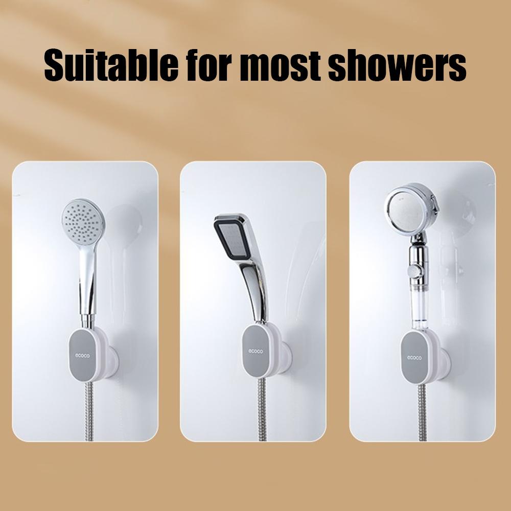 Universal No Drill Shower Stand Showerhead Bracket Shower Bracket 360° Wall-Mounted With Stick Adjustable Shower Head Holder Bathroom Accessory