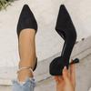 Fashion Hot Sale Women' Thin Heel Shoes New Fashion New Style Pointy Women's Shoes Shallow Mouth Suede Slip-on Wear-resistant High Heels