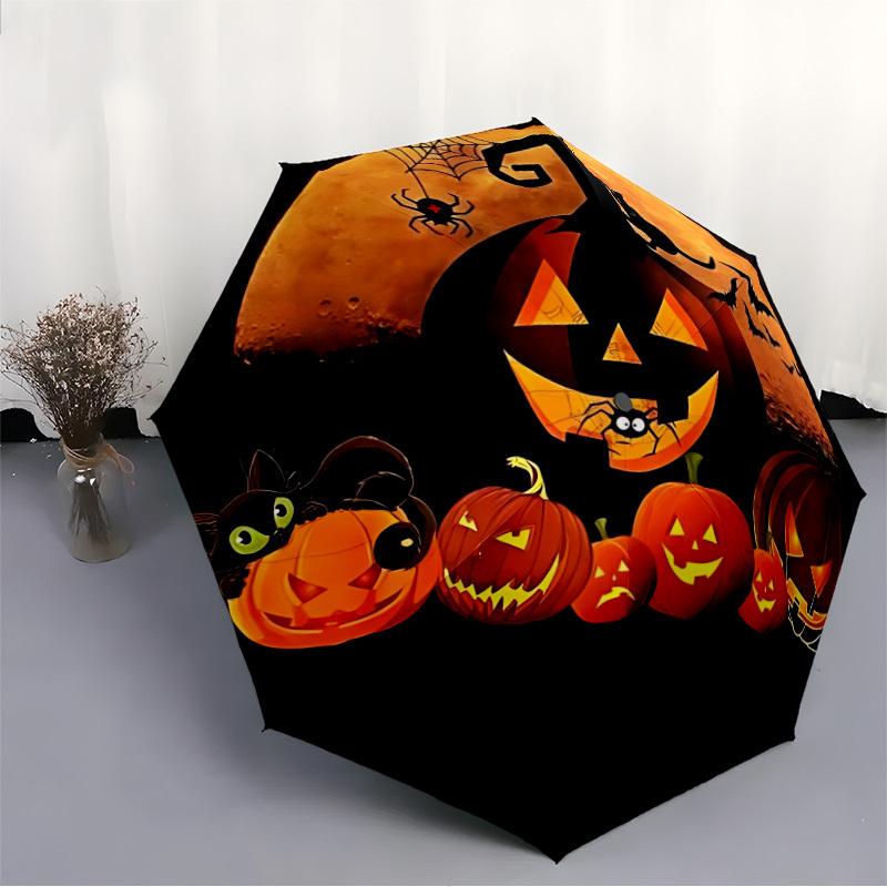 1pc Halloween Pumpkins Umbrella - Portable Home Essential, Durable Iron Frame with Rod Structure, Fashion Lovers Yy250910126