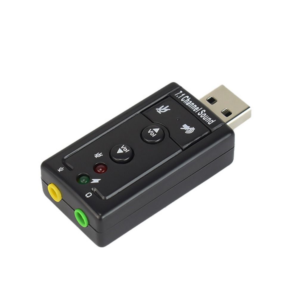 

3D Virtual 7.1 External USB Sound Card Audio Adapter USB 2.0 External Sound Card Projector чёрный