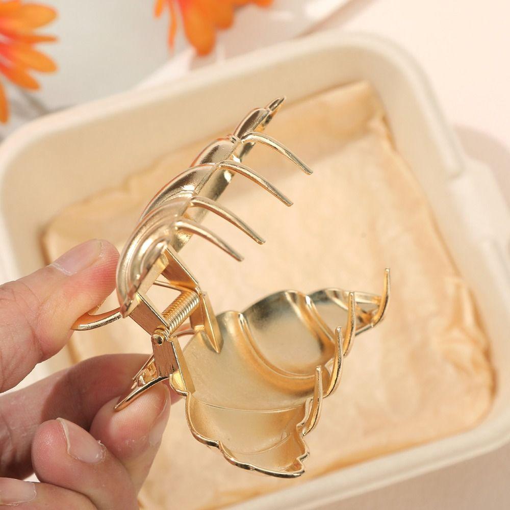 Hairpin Croissant  Hair Grab Hair Clip Metal Shark Clip Sweet Cute Bread Hair Claw  Female