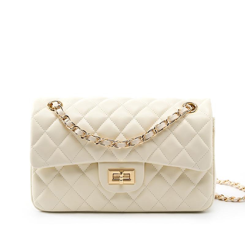 Borsa a tracolla in pelle di mucca a primo strato, catena in pelle di mucca, borsa quadrata piccola in pelle genuina, borsa a tracolla messenger, borsa con diamanti alla moda da donna