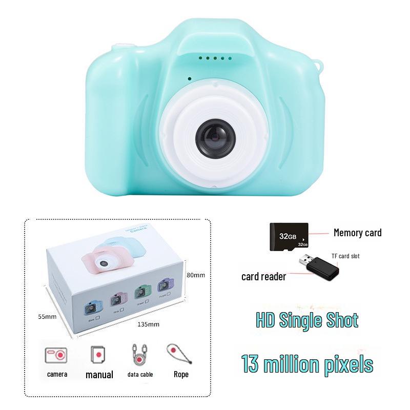 Çocuk HD Dijital Çizgi Film Kamera - Çocuklar İçin Mini Oyuncak Doğum Günü Hediyesi