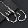 Wedding Evening Dress Necklace Bracelet Earrings Accessories Bridal Jewelry Ladies Three-piece Set