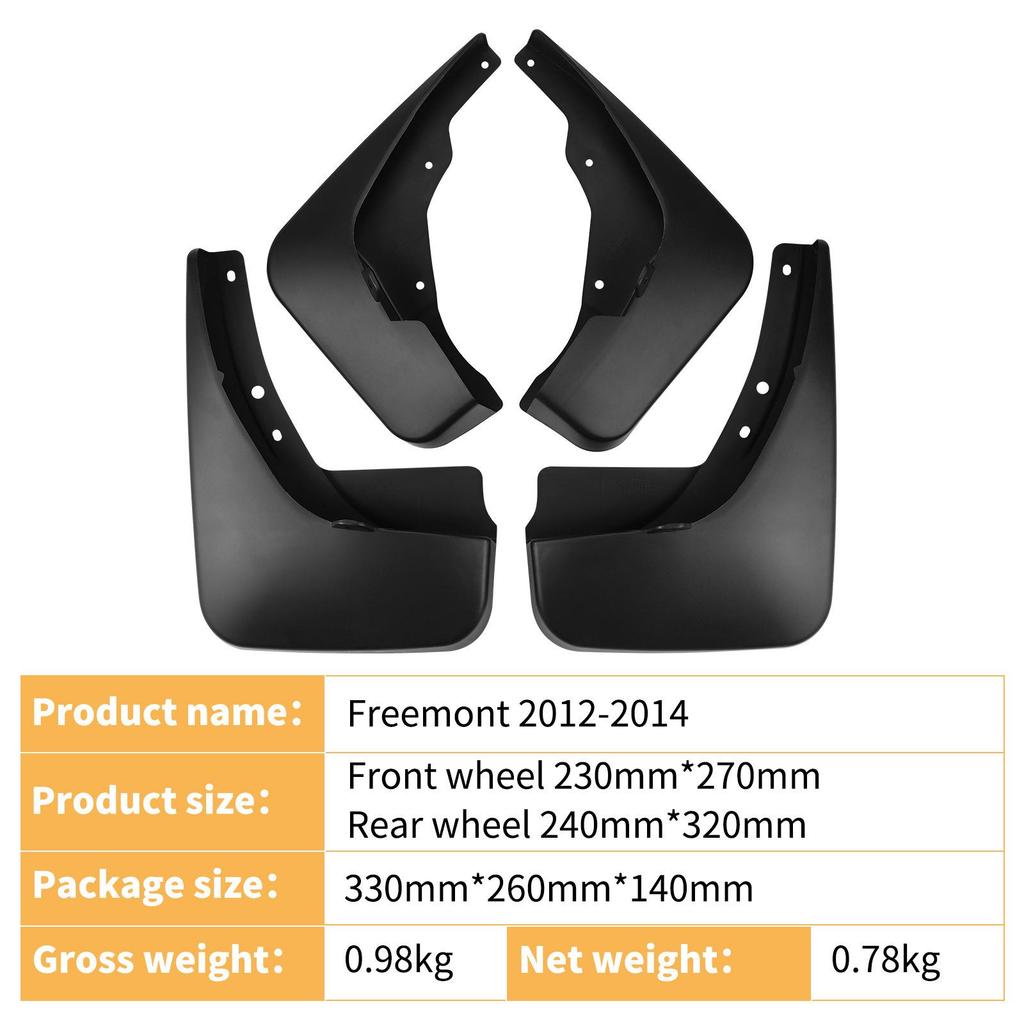 Fiat Freemont 2012-2014 Car Tire Mudguard Covers for Export.