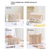 Beige Zipper Mesh Storage Bags Tear Resistant Breathable Visible Organizer for Business Trip Toiletries Makeup Storage