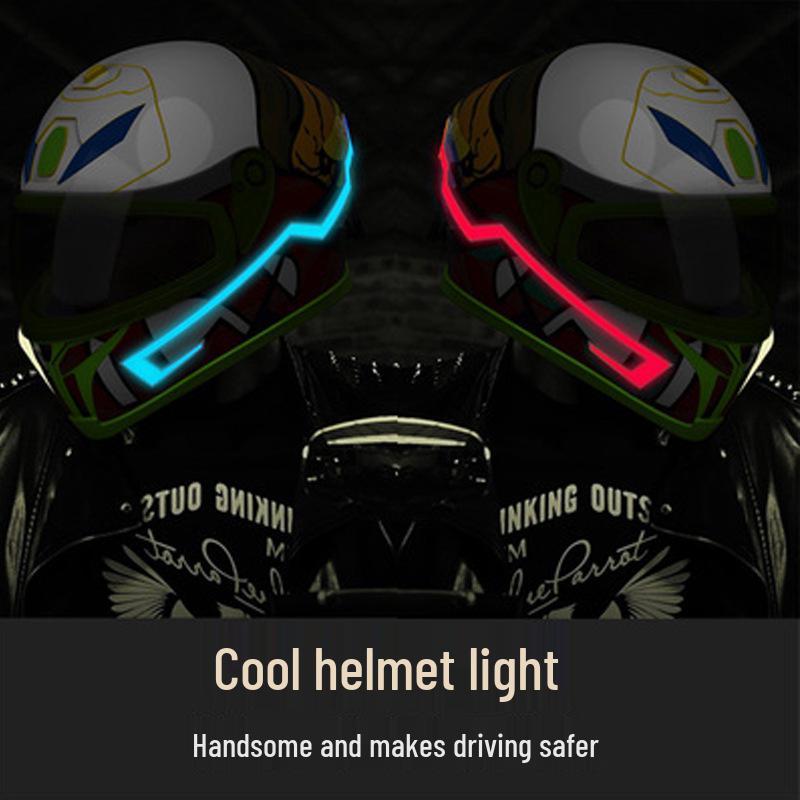 Striscia LED Luminosa per Casco da Motociclista per la Sicurezza nella Guida Notturna