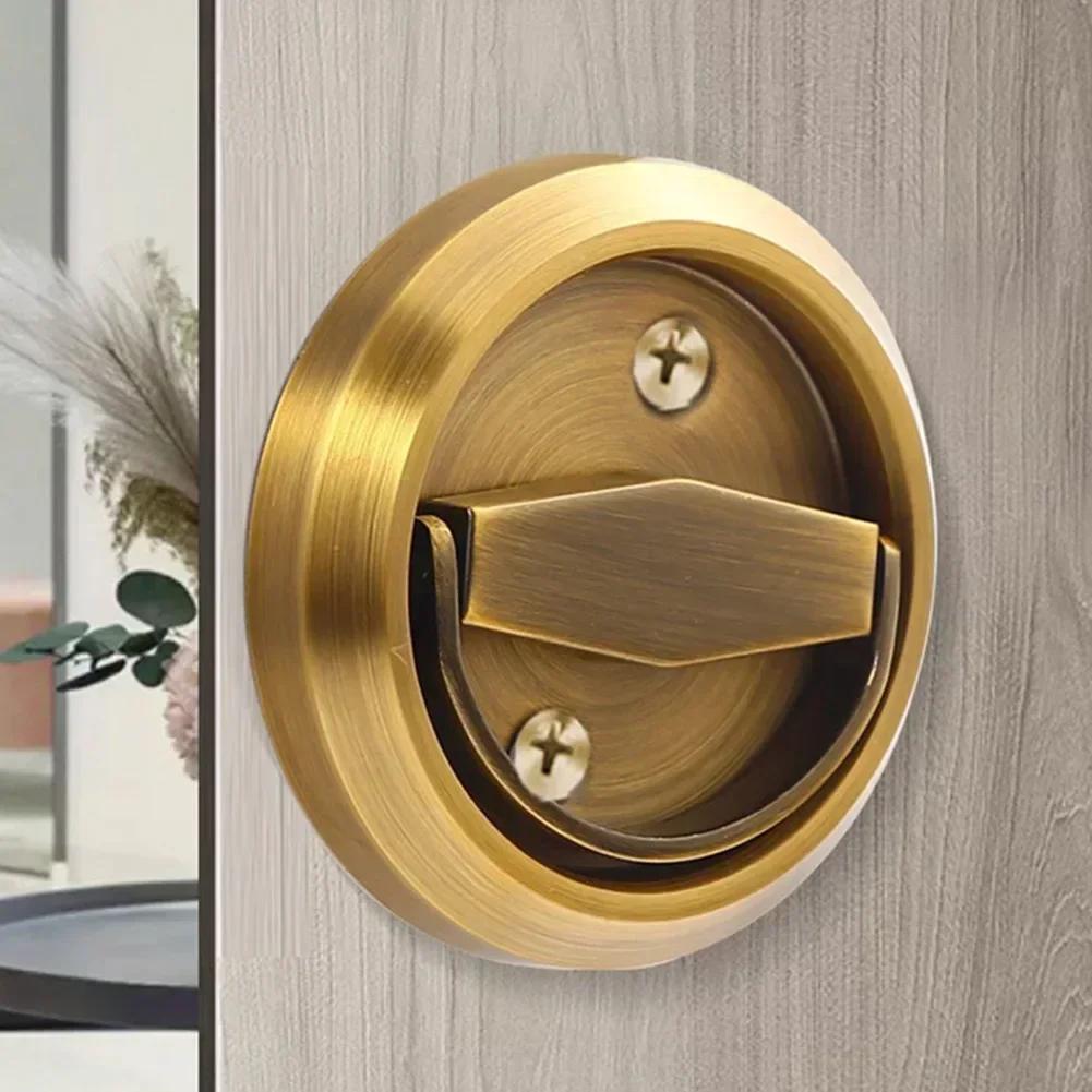 Unsichtbare Türgriffe Runder Schrankgriff Edelstahl Zugring Verdecktes Schloss Schlafzimmer Wohnzimmer Türknauf Beschläge