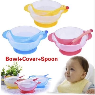 Baby Solide Fütterung Geschirr Fütterung Set Baby Besteck Sets Drop Widerstand Temperatur Sensing Spoo