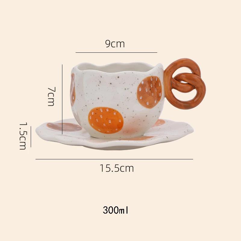 

Милые мультяшные керамические чашки, изысканный набор для послеобеденного чая и кофе, кружка для завтрака, офисная посуда, подарки