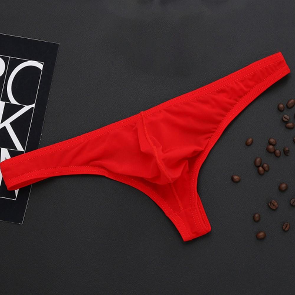 Men Sheer Thong Underwear Low Rise Stretch Bikini G-String T-Back Sexy Briefs
