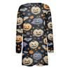 Women's Fashion Casual Comfortable Halloween Printed Mid-Length Cardigan With Pockets Jacket