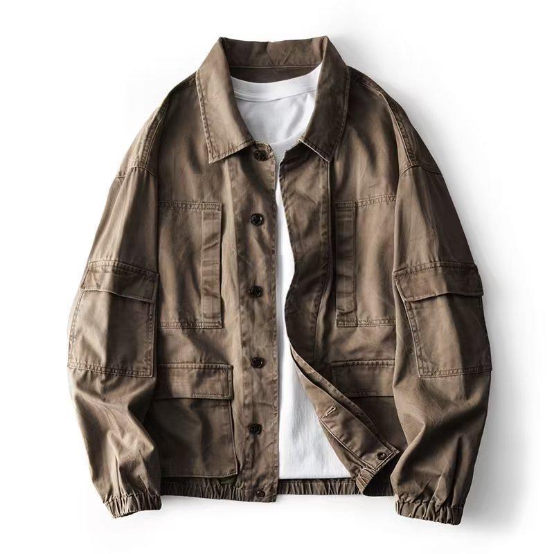 Men's 2023 Casual Retro Denim Jacket - Loose Fit, Versatile Spring & Autumn Wear