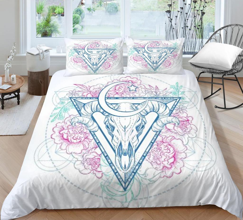 Bohemian Style Duvet Cover Set Boho Bedding Cover Pillowcase Boho Home Bed Clothes Man Quilt Cover King Size Bed Clothes