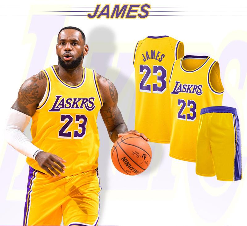 LeBron James No.23 Yellow basketball jersey 18