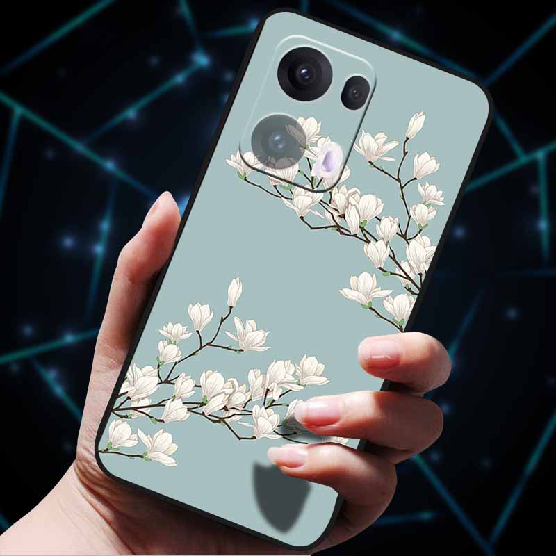 3D Flowers Emboss Fundas For OPPO Reno 13 Reno13 Pro 13F 5G Case Soft Silicone Phone Case for OPPO Reno13 Pro Back Cover Coque