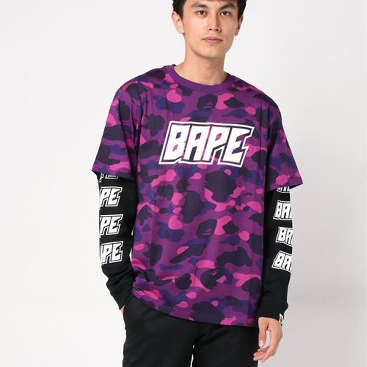 Bape Color Camo Bape Layered L/S Tee 0ZXLTM111006D