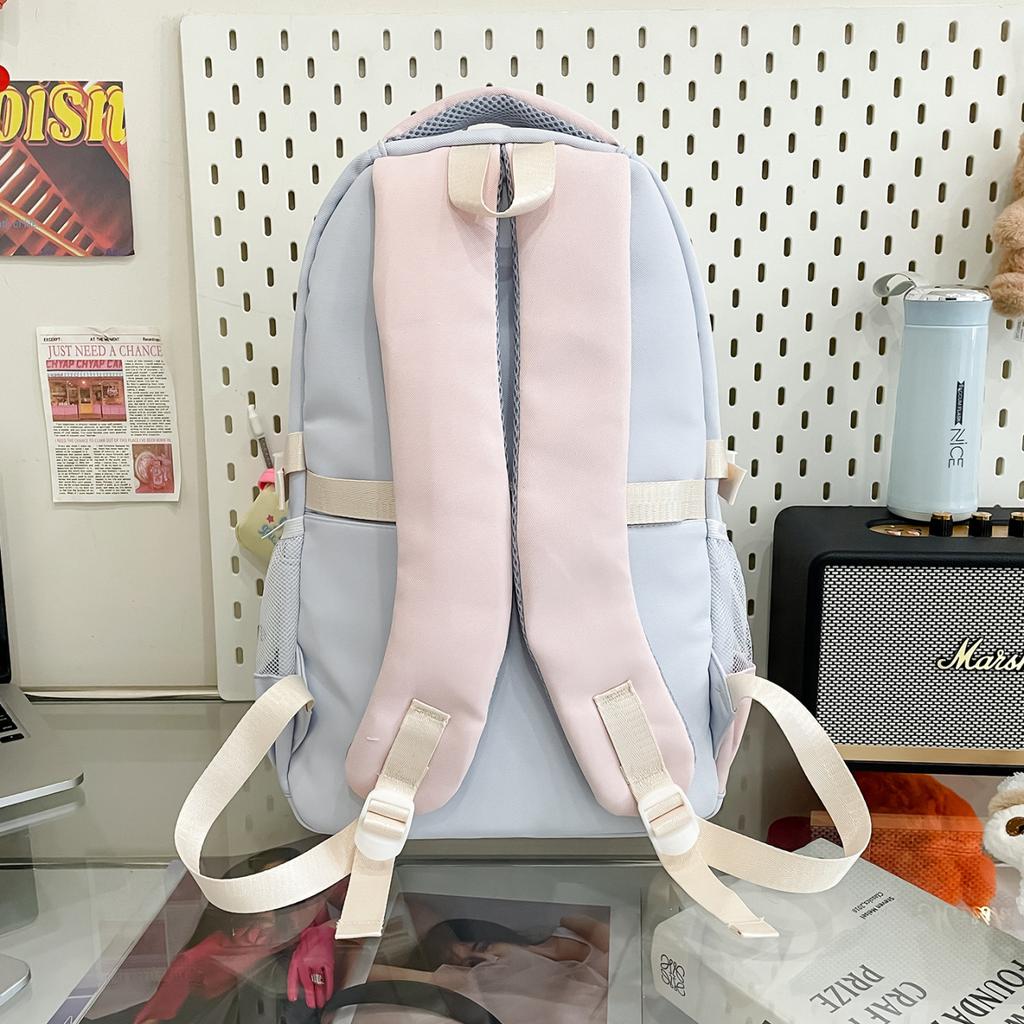 Schoolbag Japanese Ins New High-value Fresh and Sweet Dopamine Backpack Junior High School Students Lightweight Large-capacity Backpack