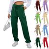 Casual Solid Color Sweatpants Women Fashion Sport Pants with Pockets