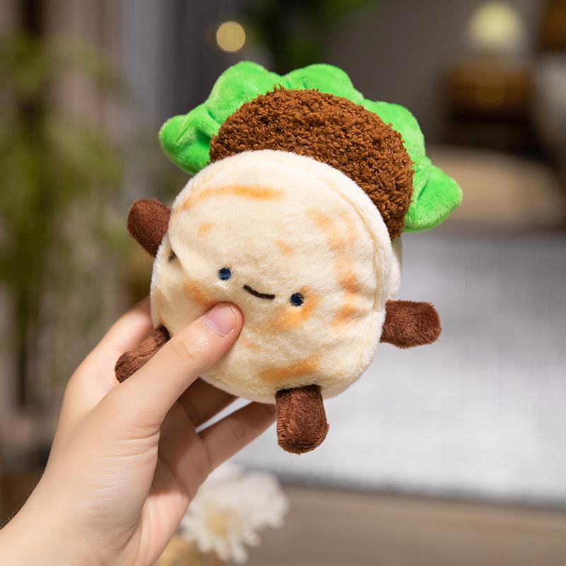Creative Cartoon Chinese Hamburger Plush Toy Kawaii Stuffed Vegetable Leaves Meat Doll Funny Room Bag Decoration Birthday Gift