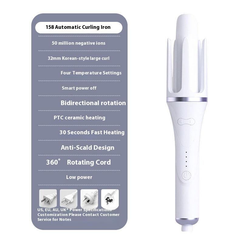 Automatic curling iron rotating household negative ion hair care egg roll large wave curling straight dual-purpose curling iron