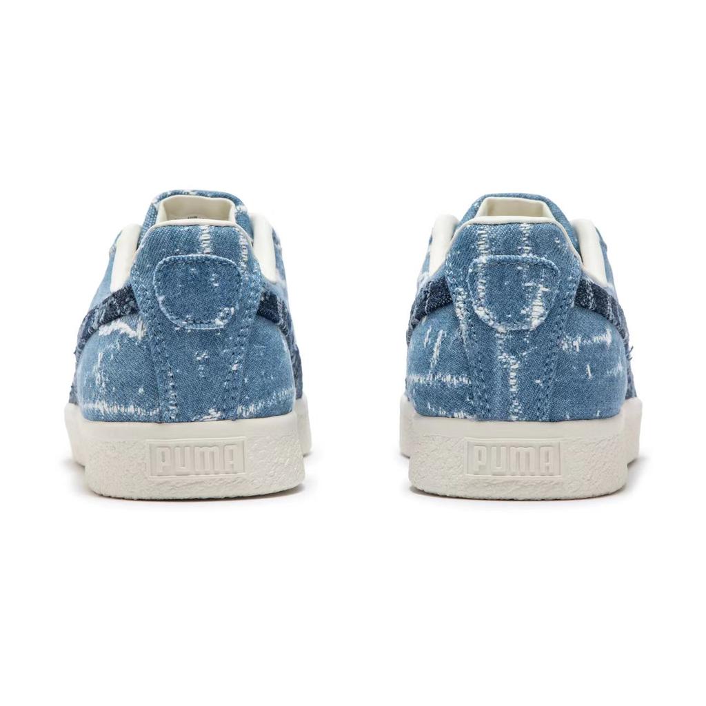 New PUMA Clyde Faded Denim Frosted Ivory 399655-01